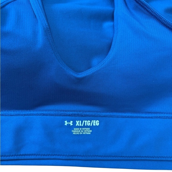 NWOT, Under Armour, Infinity Pintuck Mid Sports Bra – Size XL - Blue 🏃♀️➡️ - Picture 5 of 7